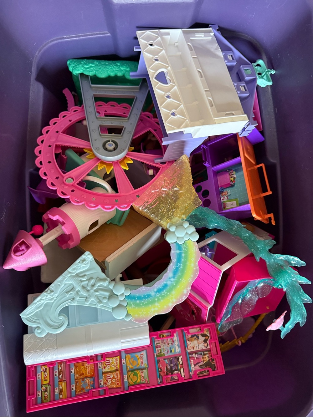 Barbie Rainbow Mermaid Playset Pieces - Pink, Teal & Purple